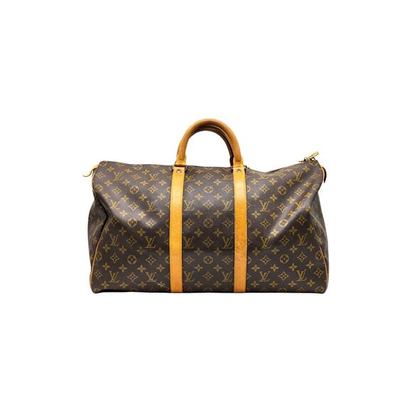 Louis Vuitton Keepall Bandouliere Duffle 45 Brown Canvas - Picture 2 of 11